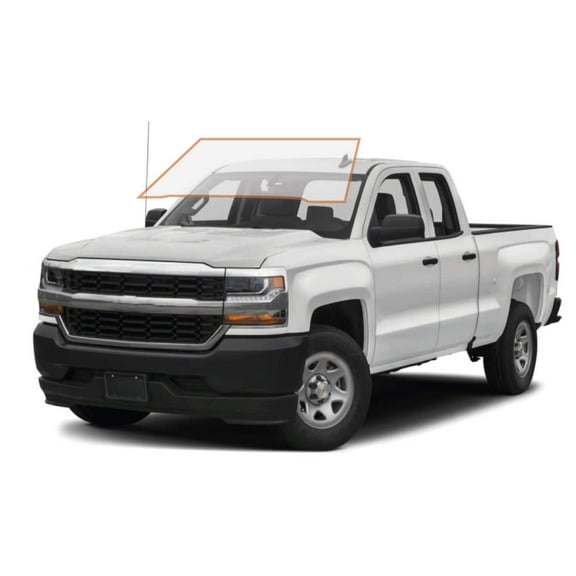MotoShield Pro Premium Professional 2mil Precut Ceramic Window Tint Film for 2019-2021 Chevrolet Silverado 1500 LD Double Cab — (Front Windshield 50%) + Lifetime Warranty