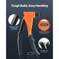 thumbnail image 3 of VEVOR Pop Rivet Gun Kit, with 200 Blind Rivets, Heavy Duty Single Hand Riveter with 4 Interchangeable Nosepieces, 4 Drill Bits, and a Carrying Case, Manual Riveting Tool for Metal, Automotive, Home, 3 of 9