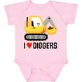 thumbnail image 3 of Inktastic Construction Truck I Love Diggers Boys or Girls Baby Bodysuit, 3 of 5