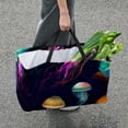 thumbnail image 7 of Jellyfish Large Capacity Reusable Foldable Oxford Cloth Storage Bin Shopping Basket Shopping Bag Grocery Bags, 7 of 7