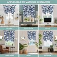 thumbnail image 6 of Tie Up Curtains for Windows Shell Starfish Valance Adjustable Balloon Curtain Ocean Conch Beach Navy Blue Tie Up Shades for Kitchen Living Room Bedroom Privacy Curtain Drape 34x45 Inch, 6 of 9