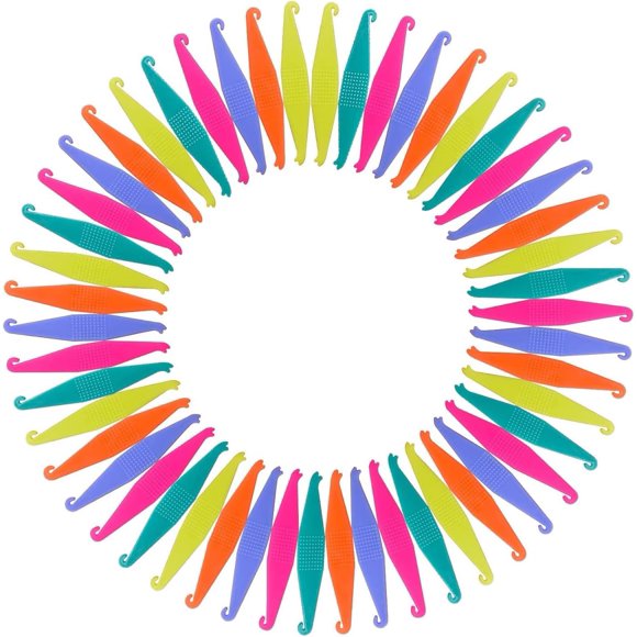 Angzhili 100 Pcs Orthodontic Dental Elastic Placer,Multicolor Rubber Bands Retractor Hooks,Braces Rubber Band Tool for Braces Removers