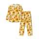 thumbnail image 1 of Balery White Marble Pattern Sunflower Pijama para Hombre de Dos Piezas con Manga Larga, Conjunto de Dormir y Descanso Suave con Bolsillos-Small, 1 of 6