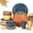 Mediterranean Palette, variant on GPED 20-Piece Wheat Straw Dinnerware Sets for 4, Unbreakable Plates and Bowls Sets, Microwave & Dishwasher Safe Lightweight Dishes Set with 10"/9"/6" Plates, Cups & Bowls for Kitchen, Camping, Beige