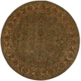 thumbnail image 2 of Safavieh Heritage Cheshunt Oriental Wool Area Rug, Green/Gold, 8' x 8' Round, 2 of 12