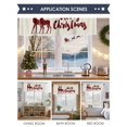 thumbnail image 6 of Merry Christmas Valances for Windows, 42 x 18in, Winter Red Plaid Elk Xmas Linen Rod Pocket Kitchen Valance Curtain Light Filtering Window Treatments for Living Room Bedroom, 1 Panel, 6 of 7