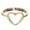 Golden, variant on 1 Pcs Love Heart Rings for Friendship Geometric Hollow Peach Heart Engraved Letter Index Finger Rings