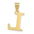 thumbnail image 3 of 14k Yellow Gold Etched Finish Block Letter L Initial Design Pendant, 3 of 4