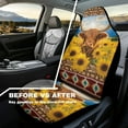 thumbnail image 4 of Yuyamidu Sunflower Highland Cow Car Seat Covers Elastic Fabrics Waterproof Car Seat Cover Easy to Install Auto Interior Accessories 2 Pcs Set for SUV, Vans,Sedan,Truck, 4 of 7