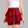 thumbnail image 2 of Zpanxa Kids Shorts Nylon Spandex Solid Color Shiny Dance Skirt Pleated Half Skirt Style 13-14 Years, 2 of 6