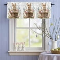 thumbnail image 4 of Valance Curtains for Kitchen Windows Spring Easter Cute Bunny Rod Pocket Valance Watercolor Egg in Basket Short Window Curtain Topper for Bedroom Living Room Bathroom 54x18in,1&nbsp;Panel, 4 of 9