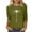 Army Green A, variant on Enjoytime Womens 3/4 Sleeve Blouses Fashion Printed Round Neck Shirt Casual Plus Size Tops for Women