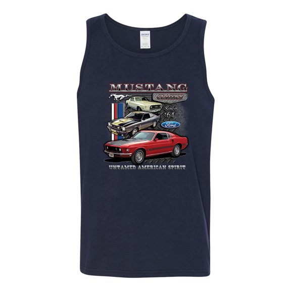 Wild Bobby Ford Mustang Untamed Spirit Mens Cars and Trucks Men Tank Top