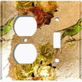 thumbnail image 4 of Metal Light Switch Plate Cover Elegant Red Yellow Roses Green Bird DAM064, 4 of 13
