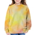 thumbnail image 2 of Mercatoo Childrens Tie Dye Sweatshirts Girls Loose Pullover Long Sleeve Interesting Tops Fall Sweatshirts, 2 of 7