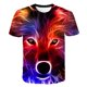 thumbnail image 1 of Niño Animal Lobo camiseta niña ropa niño dibujos animados 1-14 años niños 3D moda camiseta niños verano Cool Hip Hop Street Casual Top6M Gao Jinjia LED, 1 of 2