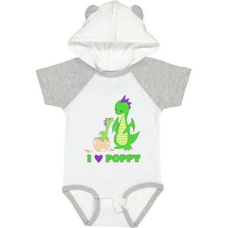 

Inktastic I Love Poppy Gift Baby Boy or Baby Girl Bodysuit