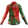 thumbnail image 2 of Long Sleeve Cycling Jersey Christmas Tree Womens - M, 2 of 3