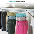 thumbnail image 3 of Heavy-Duty Add-On Metal Skirt Hangers with Clips, Multi Stackable Add on Metal Hangers, Adjustable Clip Pants Hanger, Skirt Hanger with Clips, Chrome Hook, Cascading Clip Hanger Jeans (10 Pack), 3 of 3