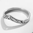 thumbnail image 3 of Stainless Steel Knot Pattern Chevron Style Wedding Promise Statement Anniversary Valentines Ring, 3 of 4