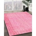 thumbnail image 3 of Ahgly Company Machine Washable Indoor Rectangle Contemporary Dark Hot Pink Area Rugs, 8' x 10', 3 of 7