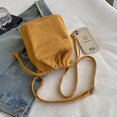 thumbnail image 4 of Bolso tipo cubo para mujer, bandolera de pana con correa ajustable, bolso de viaje suave y holgado, 4 of 7