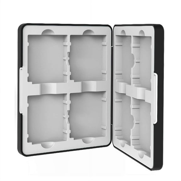 8-in-1 Game Card Storage Case for GBC GB, Protective Holder with Silicone Slots Holds 8 Game Cartridges