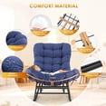 thumbnail image 5 of Indoor Oversized Papasan Rocker - Extendable Footrest & Detachable Cushion, 352lbs Sturdy Reading Lounge for Bedroom, 5 of 8