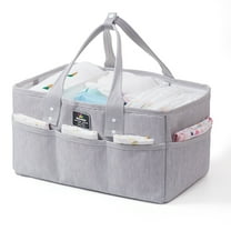 Sunveno Large Polyester Nursery Portable Diaper Caddy Organizer for Changing Station