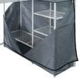 thumbnail image 5 of Euroco Full Size Loft Bed with Desk and Shelves, Metal Bed with Wardrobe, LED Light and USB Charging, White, 5 of 23