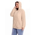 thumbnail image 6 of Cueply Plus Size Zip Up Hoodie for Women Lightweight Ribbed Knit Jacket Long Sleeve Sweatshirt with Pockets Casual Fall Winter Outerwear, 6 of 8