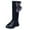 Black, variant on UngA Knee High Boots for Girls Kids Fashion Low Heel Winter Boots Side Zipper Tall Girls Boot (Toddler/Little Kid/Big Kid),Size 9