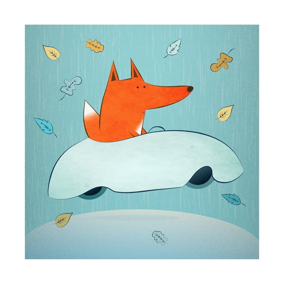 Carla Martell 'Fox in Car' Canvas Art