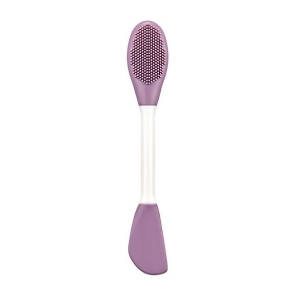 Hiroekza Double-Sided Silicone Mask Brush for Deep Pore Cleansing & Exfoliation - Soft, Reusable & Easy to Clean Purple