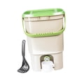 thumbnail image 3 of Almencla 21L Kitchen Compost Bin Food Waste Bucket for Indoor Outdoor Backyard Garden Light Green, 3 of 8