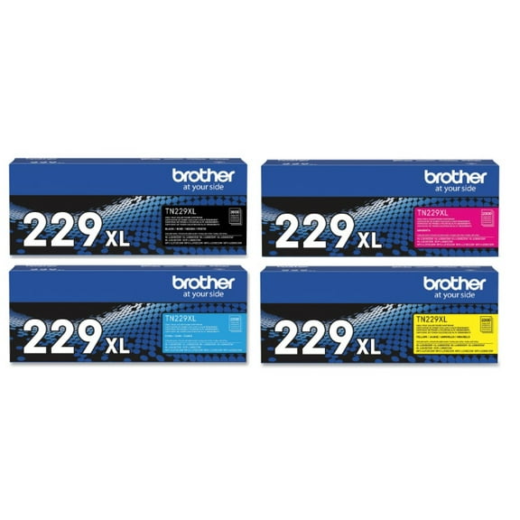 Brother TN229XL High-yield Black Cyan Yellow Magenta Toner Cartridge Set- 4PK