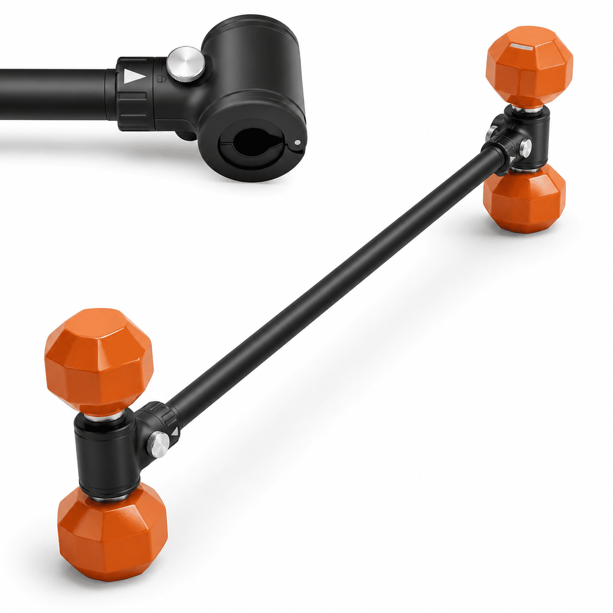 The Burn Machine, Universal Barbell, 22 LB, Black, 360-Degree