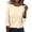 Beige #068, variant on Ribbed 3/4 Sleeve Shirts for Women Slim Fitted Tight T-Shirts Crewneck Basic Tee Tshirt 2026 Fall Casual Tops Beige S