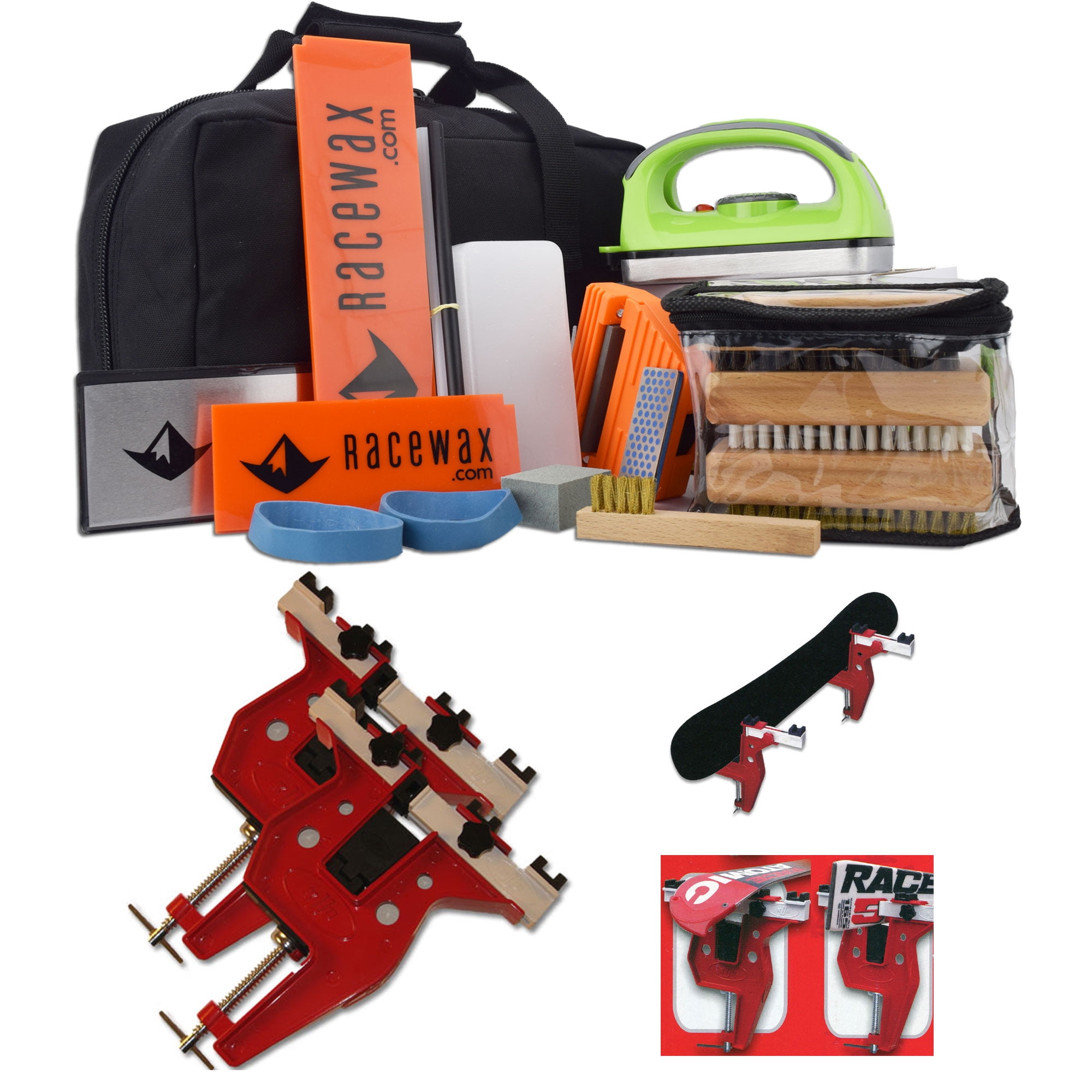 RaceWax Complete Ski Snowboard Wax Tuning Kit Plus Snowboard Ski Combo Vise by RaceWax