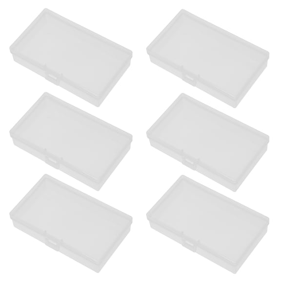 BESTYASH 12-Pack Small Clear Plastic Storage Boxes with Hinged Lids for Beads, Jewelry, Electronic Accessories