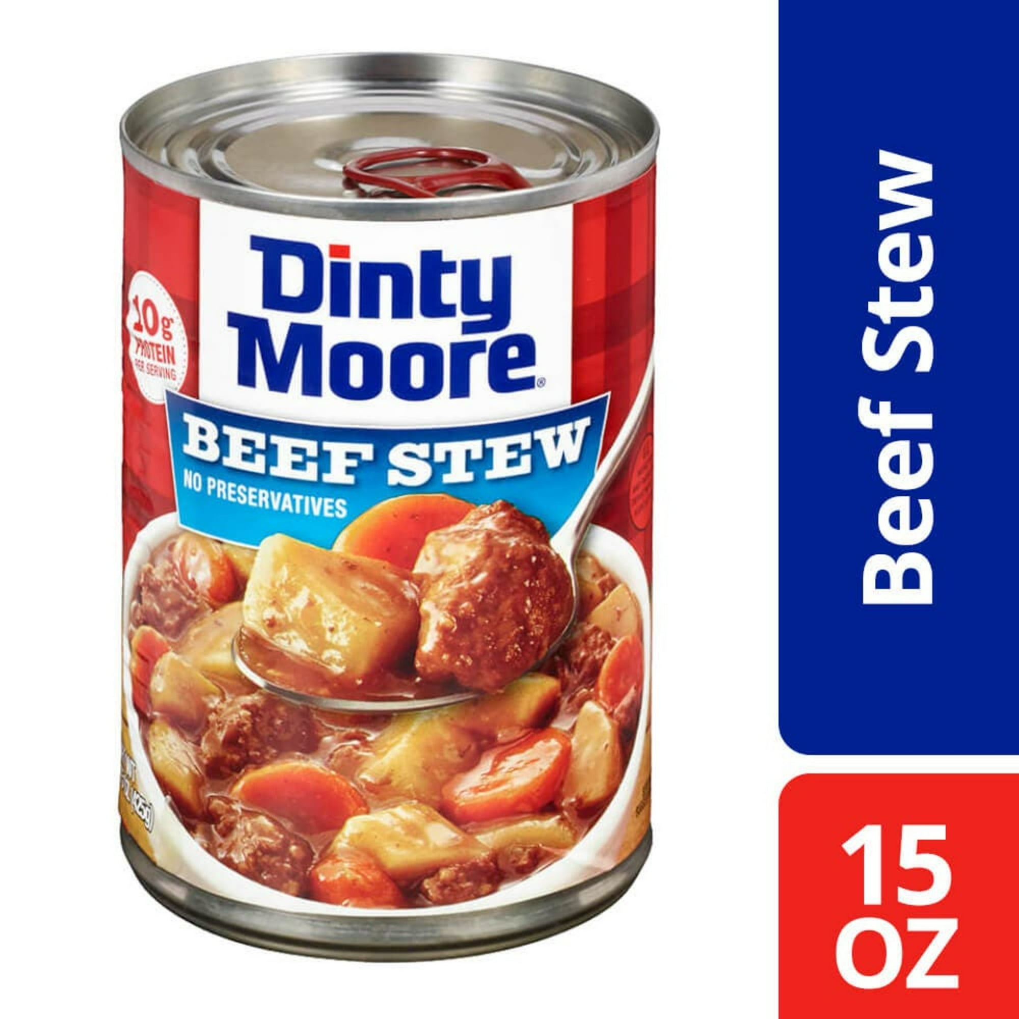 DINTY MOORE Beef Stew with Potatoes and Carrots, Shelf Stable, Packaged Meals, 15 oz Steel Can