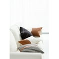 thumbnail image 7 of Hofdeco Faux Leather and 100% Cotton Pillow Cover ONLY, Camel White Modern Design, 12"x20", 7 of 7