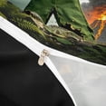 thumbnail image 4 of Metsweet Dino Green Letter A Twin Duvet Cover, Volcano Tyrannosaurus Rex Twin Bedding,Brown Orange,Black Reversible,2pcs,1 Duvet Cover and 1 Pillowcase, 4 of 6