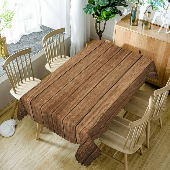 Brown Tablecloth for Rectangle Tables,Linen Table Cloth,Table Cover for Dining Kitchen Decor Party Banquet,60x84