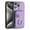 Purple, variant on Wallet Case Compatible for iPhone 13 Pro with Card Holder, Rotation Finger Ring Kickstand Card Slots Case, Classic PU Leather Shockproof Magnetic Button Cover for iPhone 13 Pro, Black