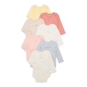 Bliss By Garanimals Days Of The Week Bodysuits 7-Pack