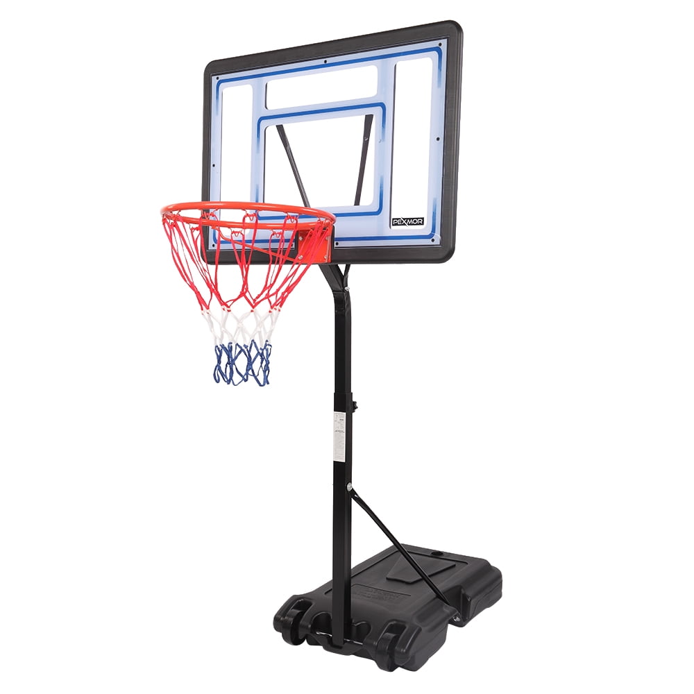 Indoor Outdoor with 32 Width PVC Backboard 2 Nets Wheels PEXMOR 5'-7' Adjustable Height Basketball Hoop Portable,Basketball Stand System for Youth Kids Teenagers 