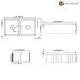 thumbnail image 5 of Mondawe 33" Drop-In Undermount Fireclay Double Bowl Kitchen Sink Farmhouse Sink with Thick Mounting Deck in Black, 5 of 8