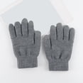 thumbnail image 4 of AWZXDE Mens Gloves Solid Color Winter Thickened Knitted Outdoor Warm Screen Snowman Embroidered, 4 of 5