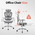 thumbnail image 2 of QinaQin Silla para escritorio y oficina con cabecera acolchada ajustable, soporte lumbar cómodo y descansabrazos, ideal para oficina, estudio y uso diario, 2 of 7